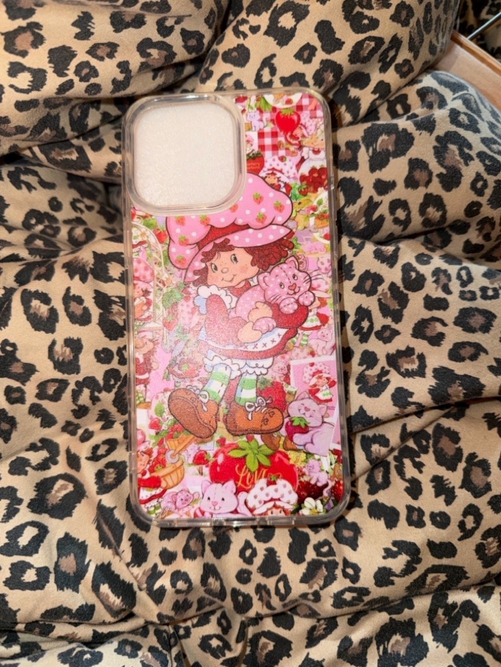 Pink Strawberry Girl Cartoon Phone Case